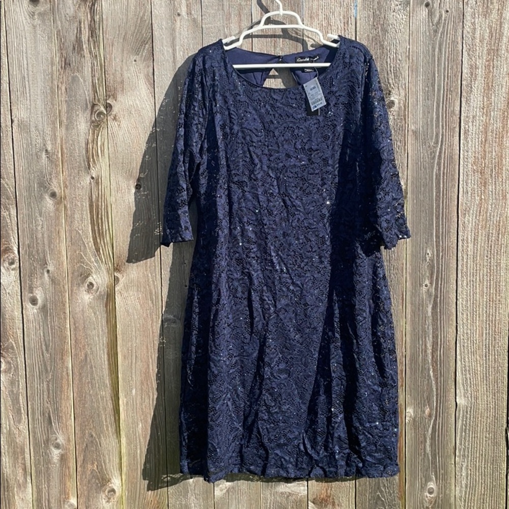 NWT - 2x formal navy dress, 3/4 sleeve